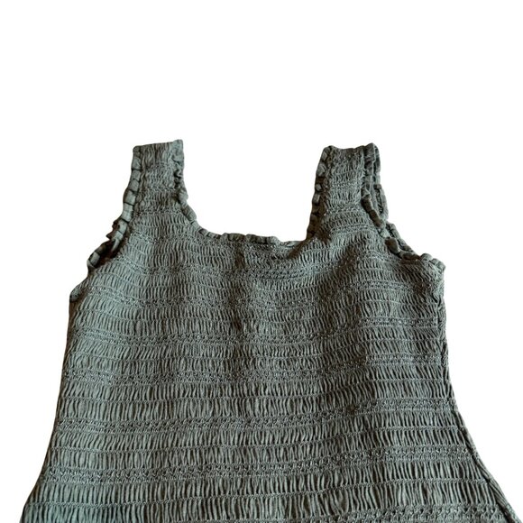 Akemi + Kin x Anthropologie Green Smocked Mini Dress Ruffle Size Medium Women's - Picture 10 of 10